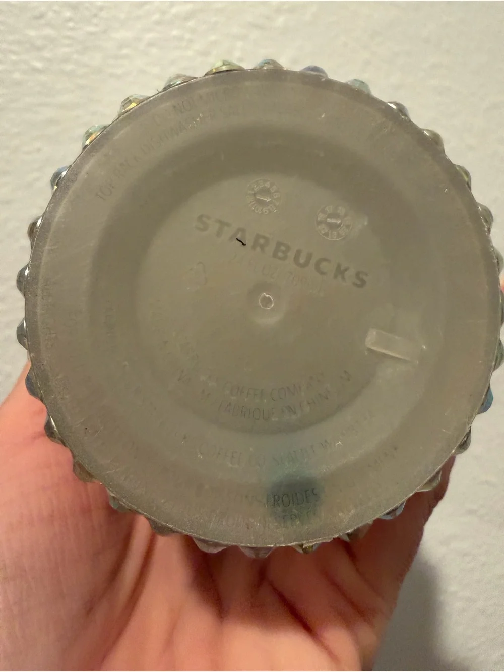 Starbucks Iridescent hand crystallized cup